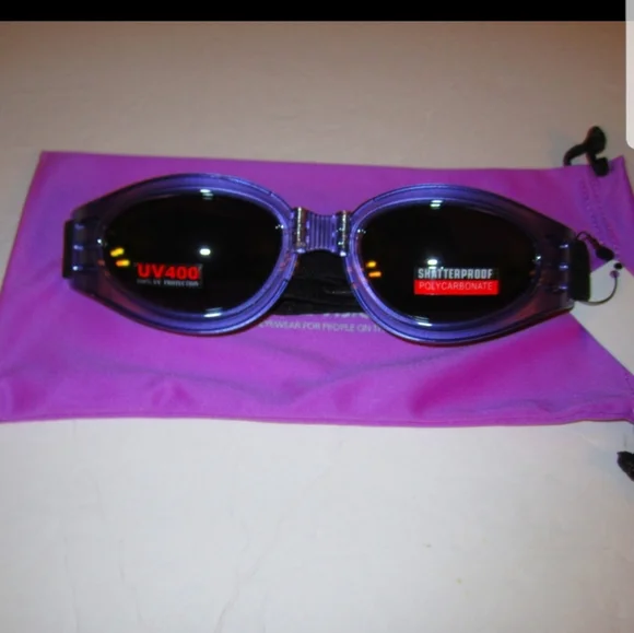 Motorcycle Women Goggles Purple Safari Summer NWT - Picture 4 of 8